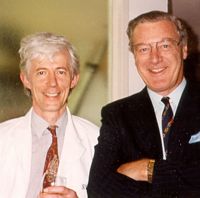 Wayne Morrison (L) with Institute legal advisor, Barry OCallaghan. Used with the permission of the Bernard OBrien Institute of Microsurgery.
